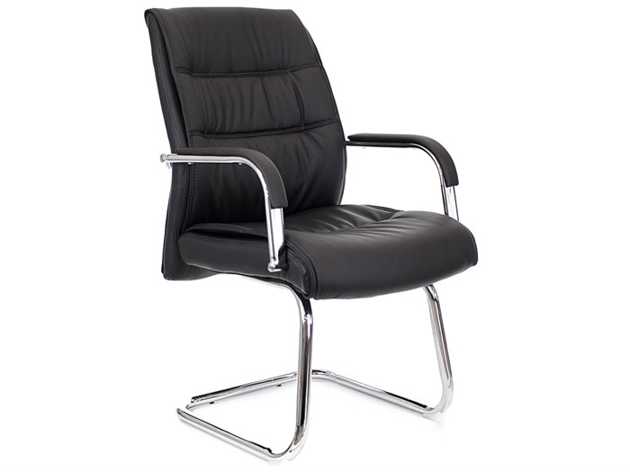 Кресло посетителя Bond экокожа черная - фото 18066