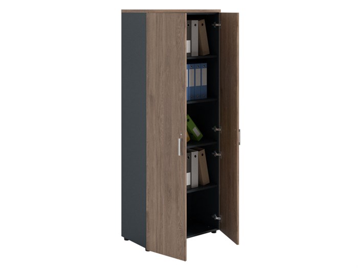 Шкаф NW 2080 закрытый темный орех/антрацит 51271 - фото 31876