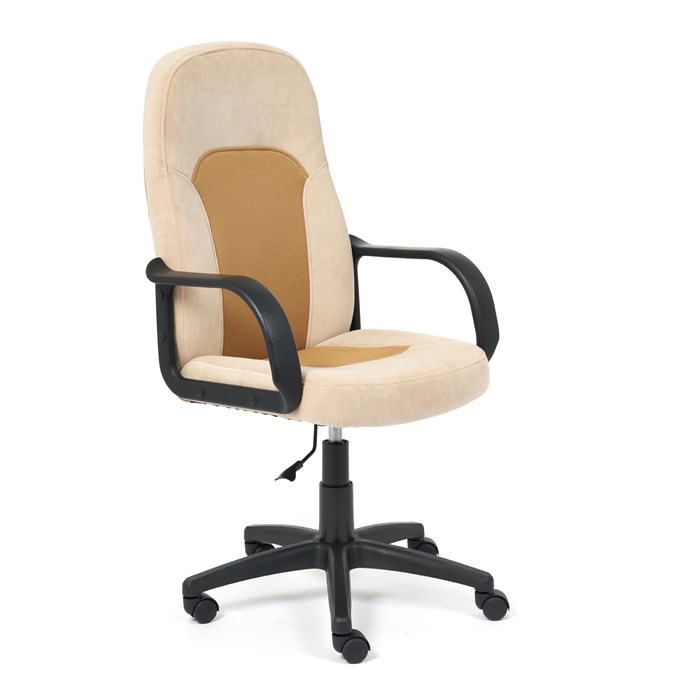 Кресло PARMA флок/ткань, бежевый/бронза, 7/TW-21 TETCHAIR-15022 - фото 39320
