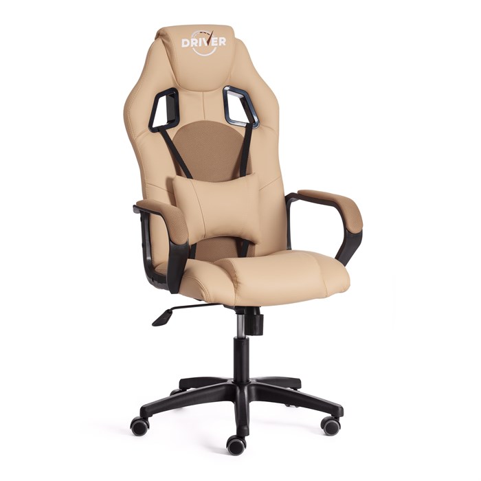 Кресло DRIVER (22) кож/зам/ткань, бежевый/бронза, 36-34/TW-21 TETCHAIR-19295 - фото 39685