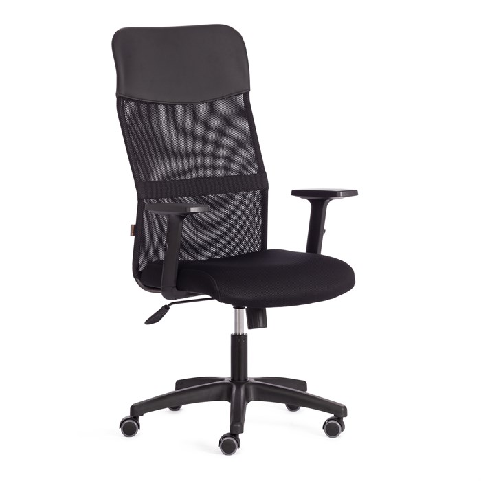 Кресло PRACTIC PLT ткань/кож/зам, черный, TW-11 / W-11 / 36-6 TETCHAIR-20536 - фото 40500