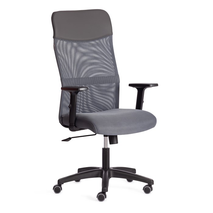 Кресло PRACTIC PLT ткань/кож/зам, серый/металлик, TW-12/W-12/36 TETCHAIR-21416 - фото 40664