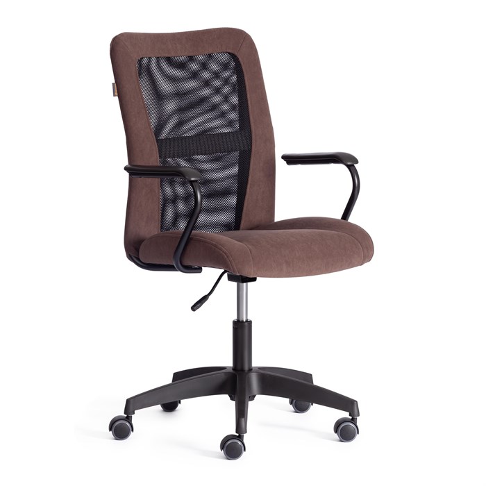 Кресло STAFF флок/ткань, коричневый/черный, 6/W-11 TETCHAIR-21456 - фото 40770