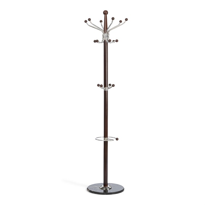 Вешалка Himawari (mod. GH-8014) дерево/хром/мрамор, 37 x 37 x 175 см, Black (Черный) / Walnut (Орех) TETCHAIR-21442 - фото 41380