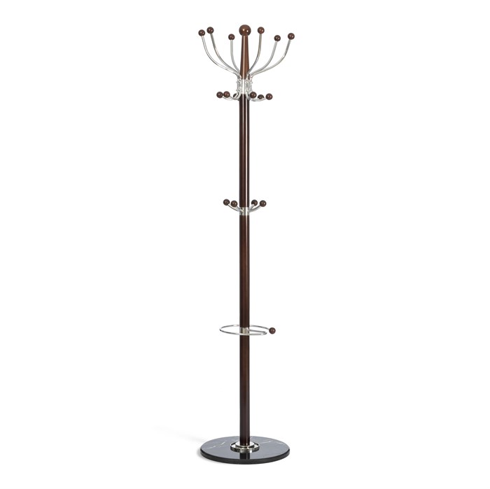 Вешалка Hanami (mod. GH-8617) дерево/хром/мрамор, 37 x 37 x 175 см, Black (Черный) / Walnut (Орех) TETCHAIR-21444 - фото 41385