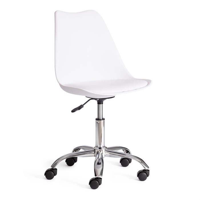 Офисное кресло TULIP (mod.106-1) металл/пластик/PU, 58 x 47 x 97см, White (белый) / Chrome (хром) TETCHAIR-21230 - фото 41661