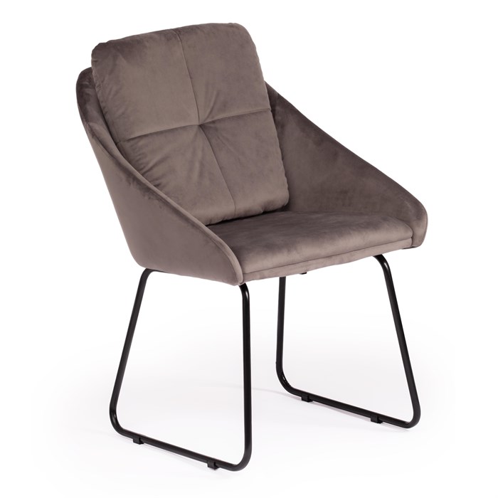 Кресло STAR (mod. CY-1919) вельвет/металл, 68 х 60 х 88 см , серый (HLR 24)/черный TETCHAIR-15184 - фото 41989