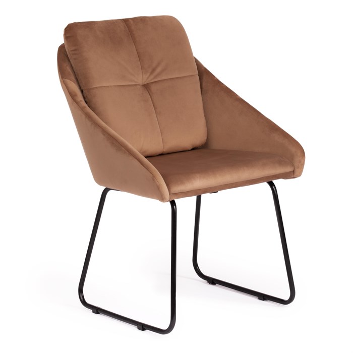 Кресло STAR (mod. CY-1919) вельвет/металл, 68 х 60 х 88 см , коричневый (HLR11)/черный TETCHAIR-15185 - фото 41998