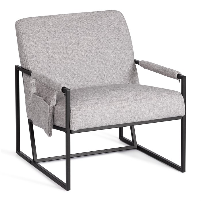 Кресло Charli LUX/Чарли Люкс велюр/букле, VT shape silver, 70х80х82 см TETCHAIR-24903 - фото 42154