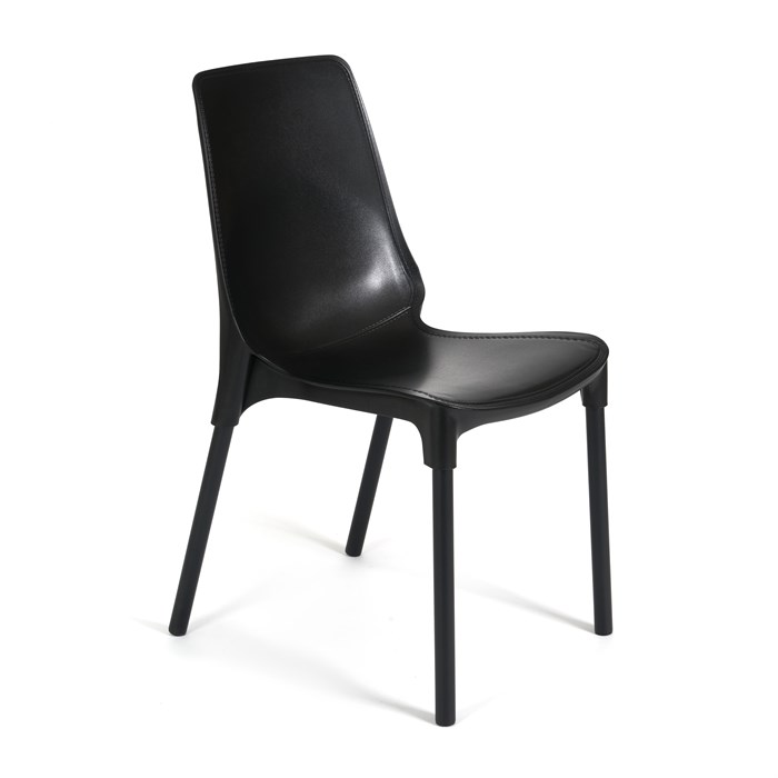 Стул GENIUS (mod 75) металл/пластик, 46x56x84cм, черный/черные ножки TETCHAIR-15225 - фото 42261