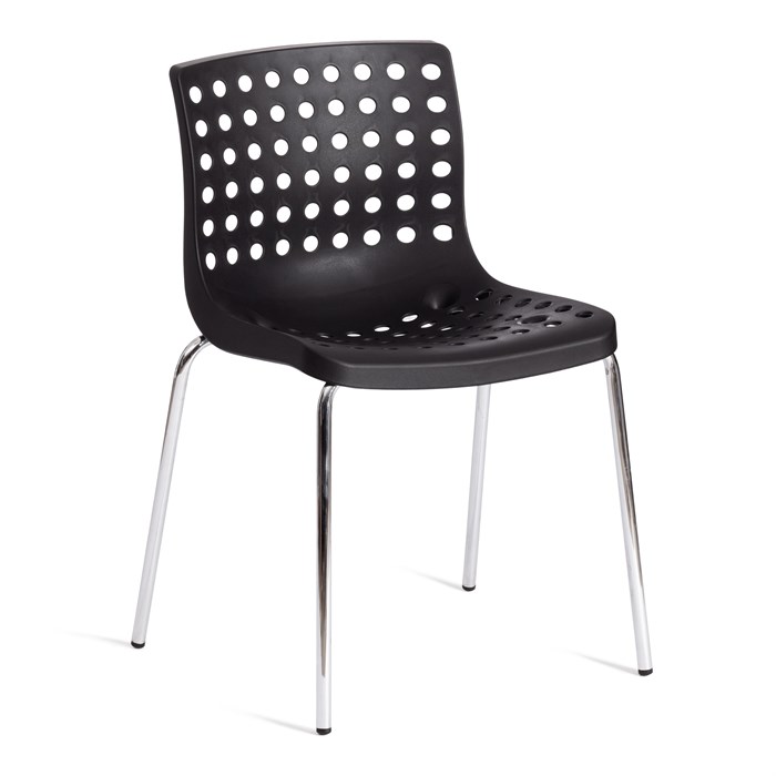 Стул SKALBERG (mod. C-084-A) металл/пластик, 46 х 56 х 79 см, Black (черный) / Chrome (хром) TETCHAIR-19258 - фото 42307