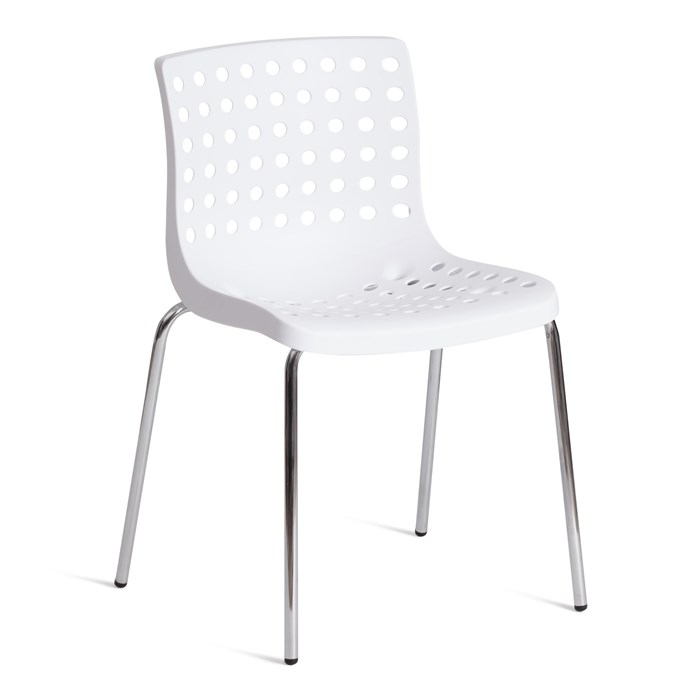Стул SKALBERG (mod. C-084-A) металл/пластик, 46 х 56 х 79 см, White (белый) / Chrome (хром) TETCHAIR-19260 - фото 42329
