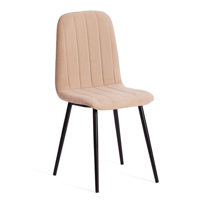 Стул ARC  Велюр/металл , 46 х 52 х 88 см, бежевый/черный TETCHAIR-19938 - фото 43151