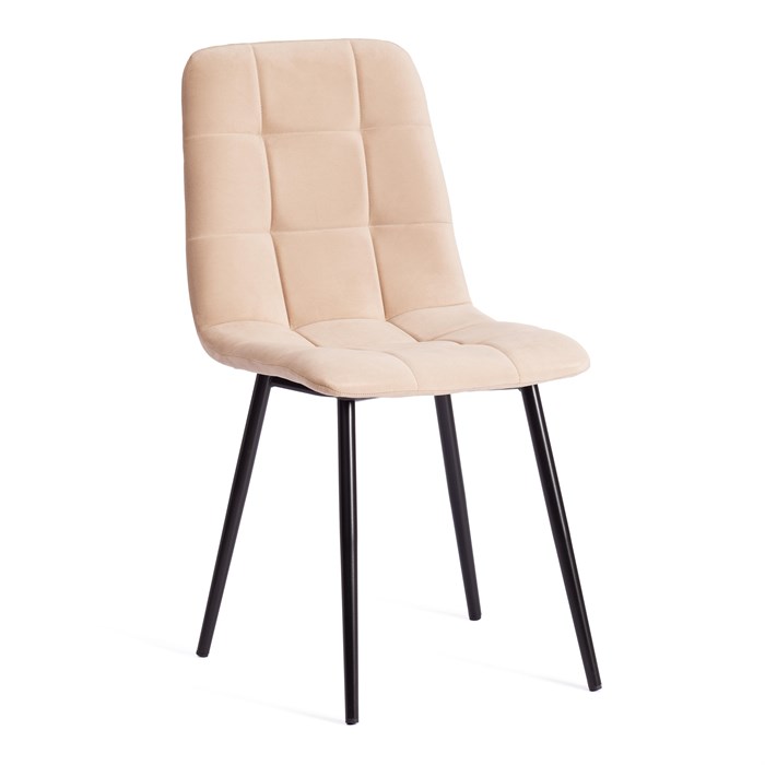 Стул CHILLY MAX  Велюр/металл , 45 х 54 х 90 см , бежевый/черный TETCHAIR-19943 - фото 43171