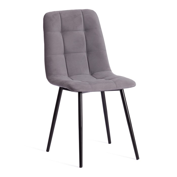 Стул CHILLY MAX  Велюр/металл , 45 х 54 х 90 см , темно-серый/черный TETCHAIR-19944 - фото 43182