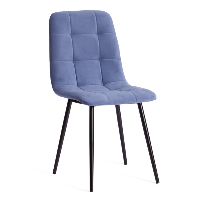 Стул CHILLY MAX  Велюр/металл , 45 х 54 х 90 см , серо-голубой/черный TETCHAIR-19945 - фото 43193