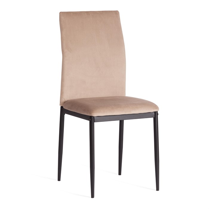 Стул CAPRI (mod. 39) металл, вельвет, 49.5 х 41 х 93,5 см, Beige (бежевый) HLR8 / черный TETCHAIR-20550 - фото 43270