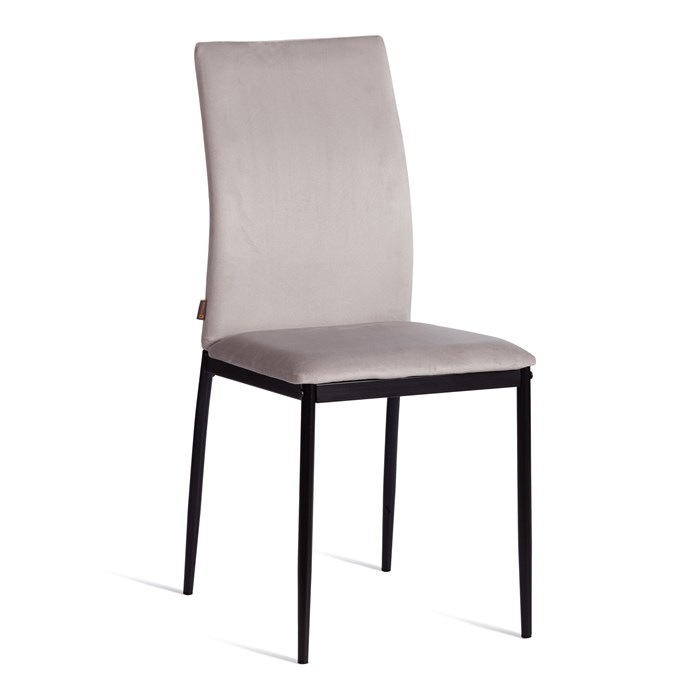 Стул CAPRI (mod. BC565-DC) металл, флок, 43 х 53 х 92 см, Light grey (светло-серый) HLR14 / черный TETCHAIR-21262 - фото 43321