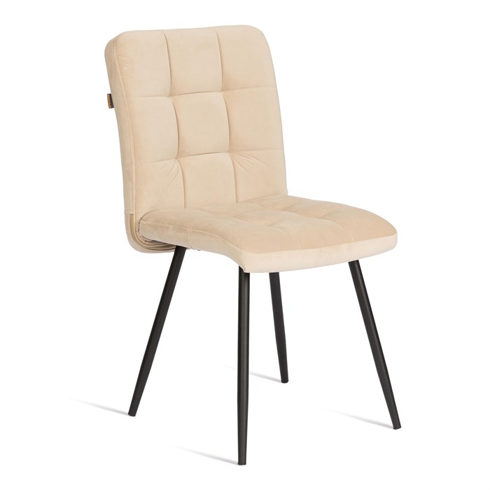 Стул обеденный Medeo велюр, 47х56х89, молочный/черный, (Porsche 2) TETCHAIR-21848 - фото 43397