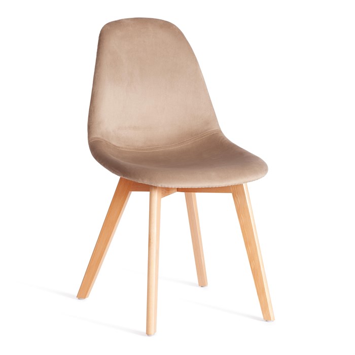 Стул CINDY SOFT (mod. C1021F1-1) велюр/дерево бук, 55 х 48 х 83 см, коричневый HLR12 / натуральный TETCHAIR-21232 - фото 44434
