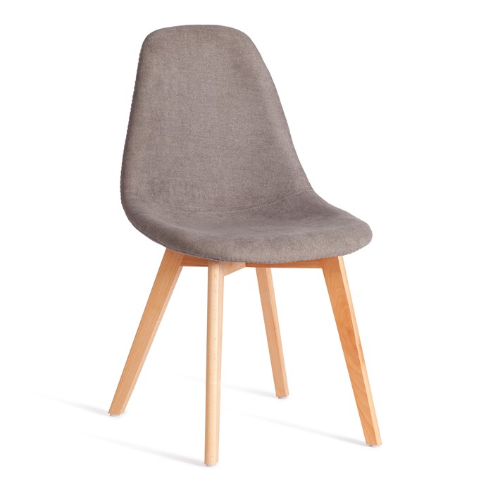 Стул CINDY SOFT (mod. C1021F1-1) фактурный велюр/дерево бук, 55 х 48 х 83 см, Серый LY1701-26 / натуральный TETCHAIR-21238 - фото 44473