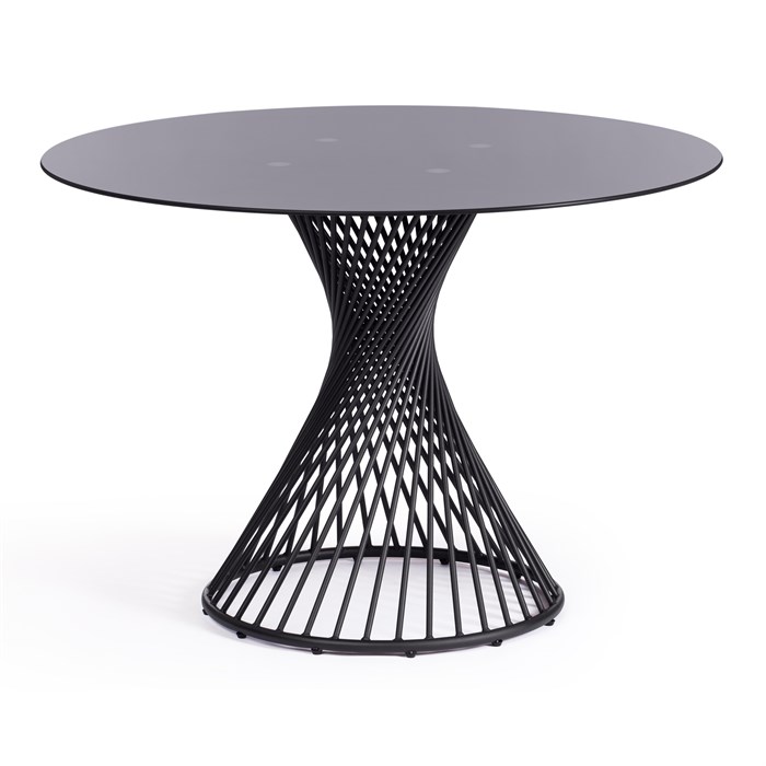 Стол BERTOIA (mod. GT21) металл/стекло, 110 х 110 х 75 см, Black (черный) TETCHAIR-20595 - фото 44508