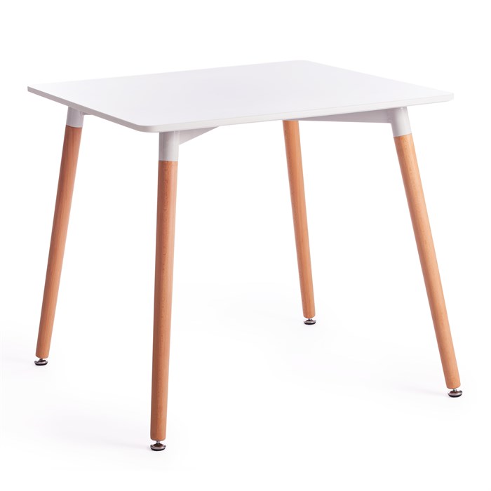 Стол JOHN (mod. T1003) МДФ/дерево, 80 х 80 х 75 см , White (Белый) / Natural (натуральный) TETCHAIR-15173 - фото 44643