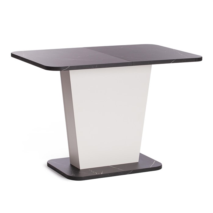 Стол обеденный GENT ЛДСП, 110-145x68,6x75,5 см, Мрамор Блэк Роял/Белый TETCHAIR-19267 - фото 44723