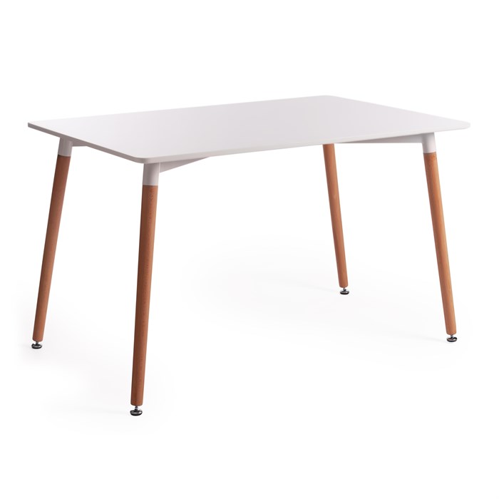 Стол JOHN (mod. T1001) МДФ/дерево, 120 х 80 х 75 см , White (Белый) / Natural (натуральный) TETCHAIR-15181 - фото 45111