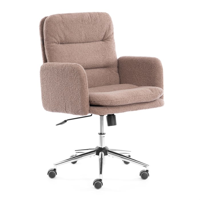Кресло Dover хром букле, коричневый, barni cocoa TETCHAIR-24938 - фото 47082