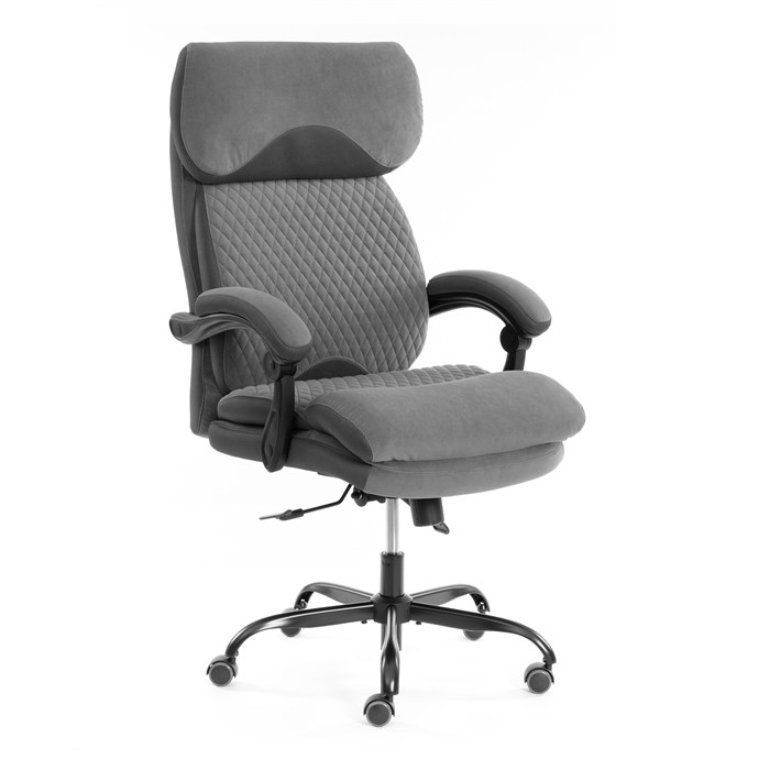 Кресло Chief metalBL  велюр/ткань, серый, 29/TW-12 TETCHAIR-25020 - фото 47211