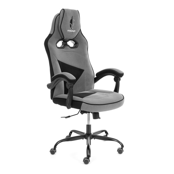 Кресло Arena metalBL велюр, серый/черный, 29/35 TETCHAIR-25028 - фото 47292