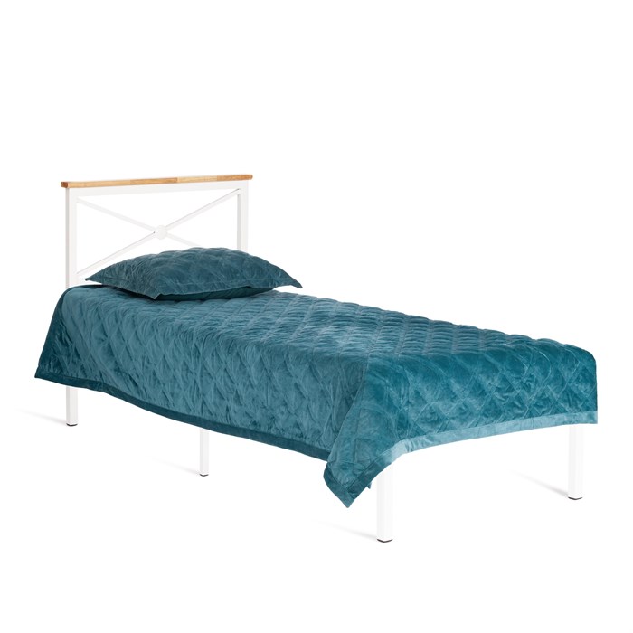 Кровать Iris (mod.9311) дерево гевея/металл, 90*200 см (Single bed), Белый (White) TETCHAIR-20110 - фото 48581