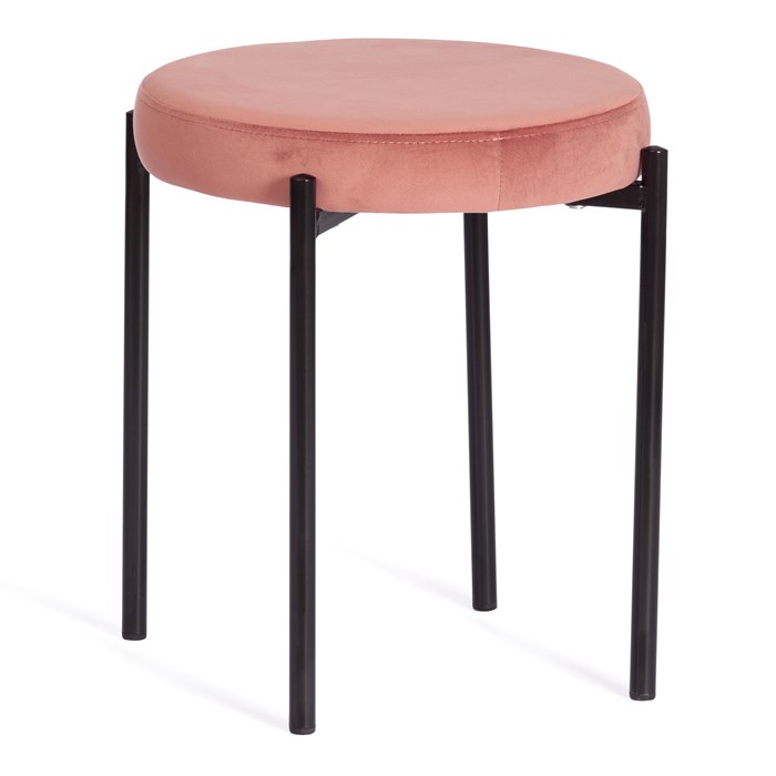 Табурет REVO (mod. 7034) ткань/металл, 44 х 44 х 47 см, коралловый barkhat 15 /черный TETCHAIR-20645 - фото 48720