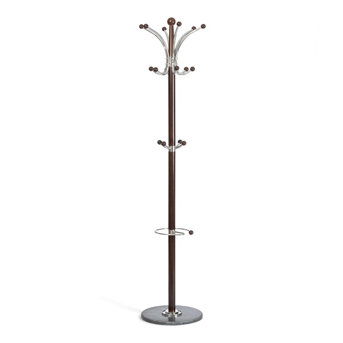 Вешалка Sakura (mod. GH-8606) дерево/хром/мрамор, 37 x 37 x 175 см, Black (Черный) / Walnut (Орех) TETCHAIR-21438 - фото 48781