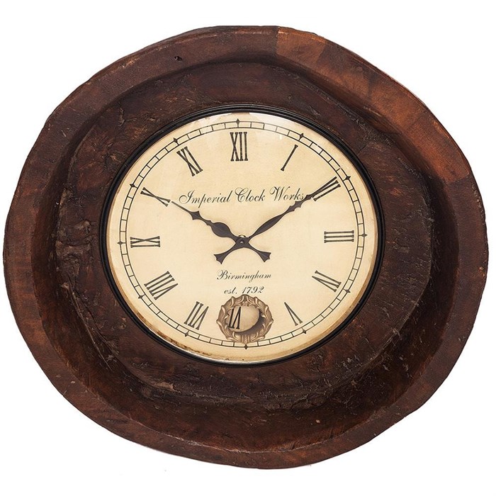 Часы Secret De Maison PLATE ( mod. FS-1371) дерево манго, 53х15х53см, античный коричневый TETCHAIR-12272 - фото 48801
