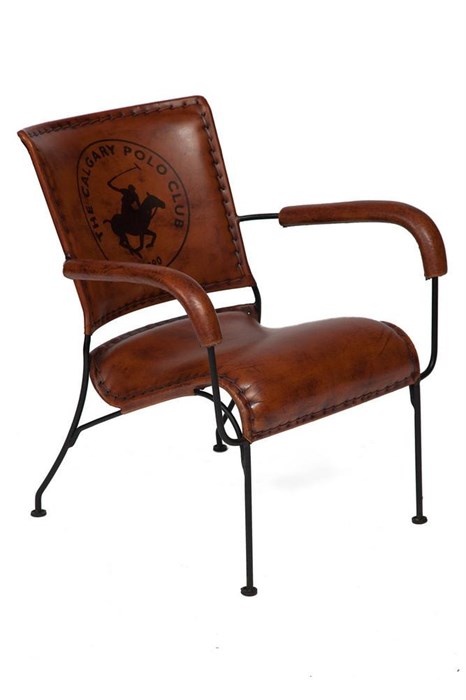 Кресло Secret De Maison MAJOR ( mod. M-14530 )  металл/кожа буйвола, 65*58*75, коричневый TETCHAIR-11216 - фото 49266