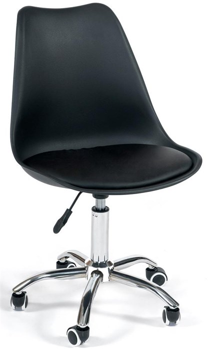 Офисное кресло TULIP (mod.106) металл/пластик/PU, 47x48x80+14см, черный/хром TETCHAIR-13196 - фото 49308