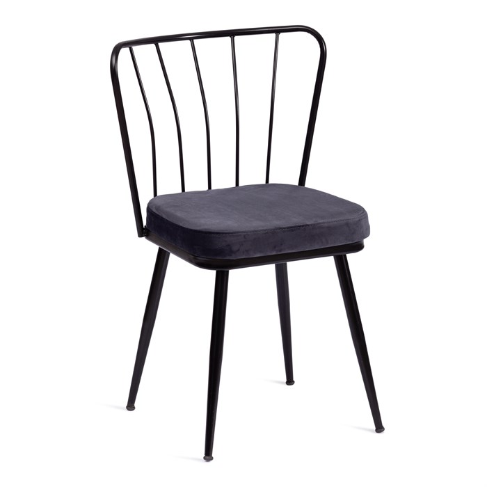 Стул YANIS (mod. 182) металл/вельвет,  42.5 х 50.5 х 82.5 см, black (чёрный) BF-16 TETCHAIR-19474 - фото 50070