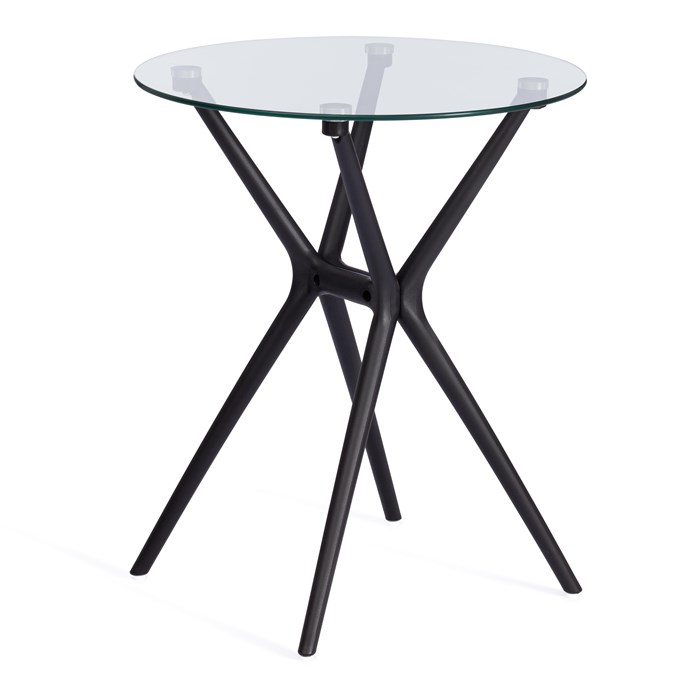 Стол PARNAVAZ (mod. 29) пластик/стекло,  60 x 60 x 70,5 см, Black (черный) 05 TETCHAIR-19698 - фото 50163