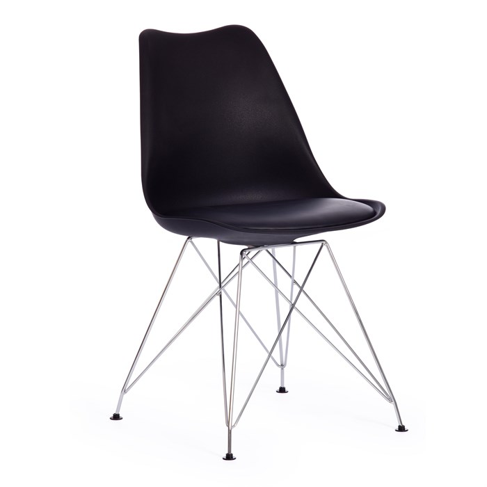 Стул TULIP IRON CHAIR (mod.EC-123) / 1 шт. в упаковке металл/пластик, 54,5*48*83,5см, черный TETCHAIR-15423 - фото 50625