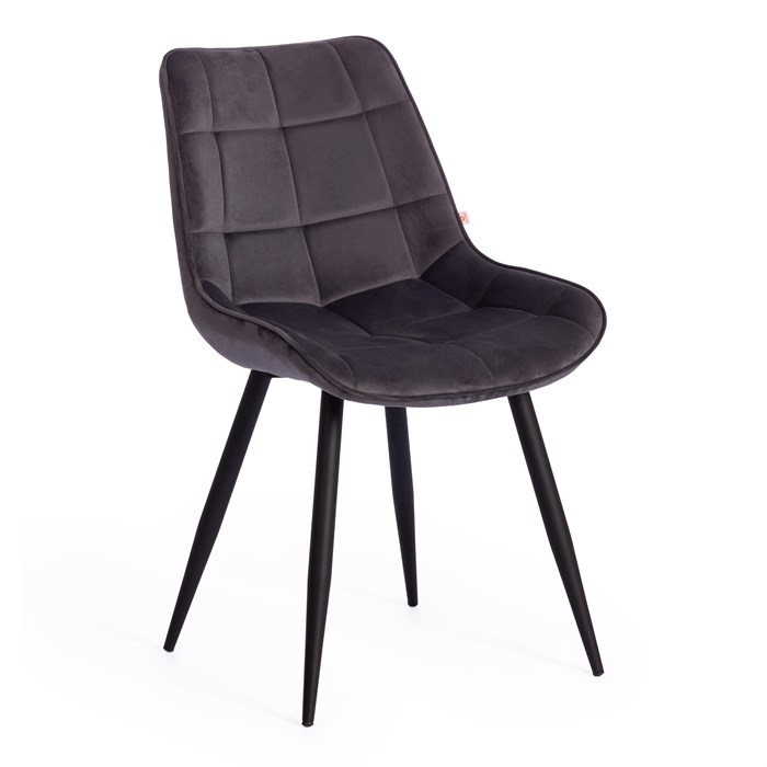 Стул ABRUZZO ( mod. 8060 ) металл/велюр, 54 х 62 х 83 см, серый (HLR-21) / черный TETCHAIR-15556 - фото 51451