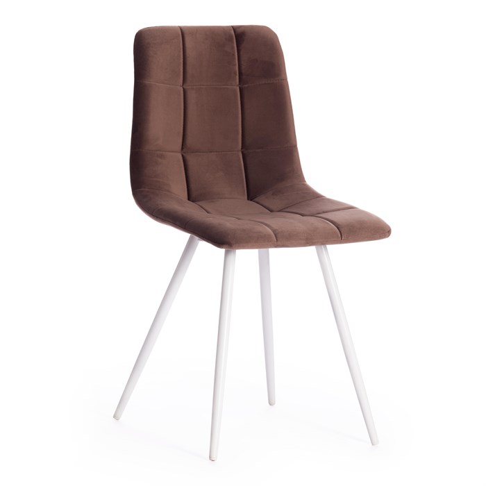 Стул CHILLY (mod. 7095-1) ткань/металл, 45x53х88 см, высота до сиденья 50 см, коричневый barkhat 12/белый TETCHAIR-17242 - фото 51503