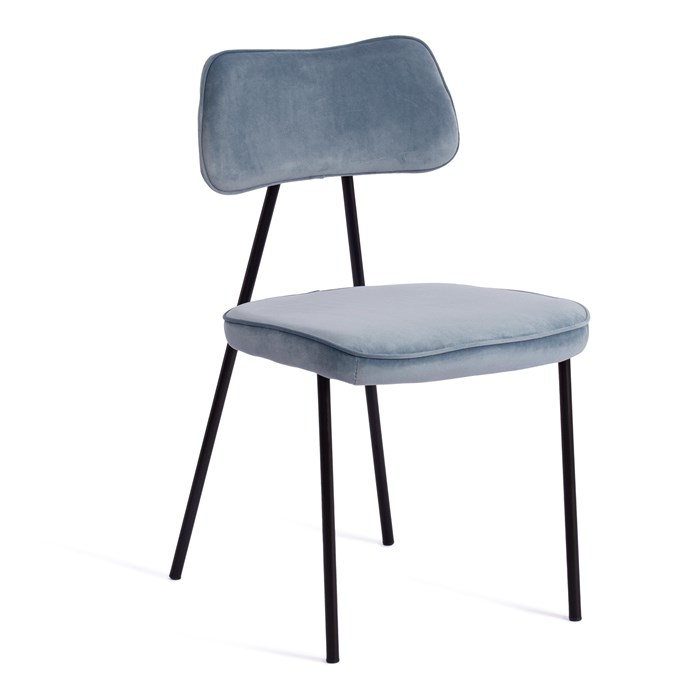 Стул SILVIA (mod. 0139124) / 1 шт. в упаковке металл/вельвет, 46,5х59х82,5 см, голубой S108 (SILVER BLUE 74)/черный TETCHAIR-19754 - фото 51764