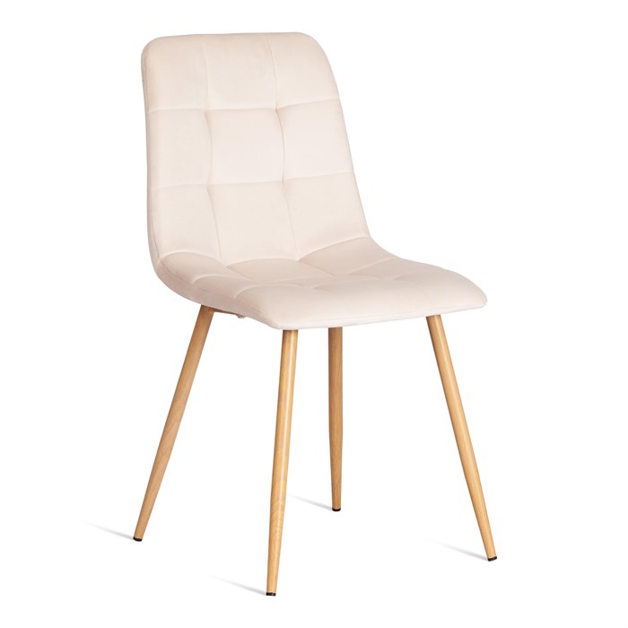 Стул CHILLY (mod. 7094-1) вельвет/металл, 44,5х52,5х86 см, beige (бежевый) HLR2 / натуральный TETCHAIR-20420 - фото 51852