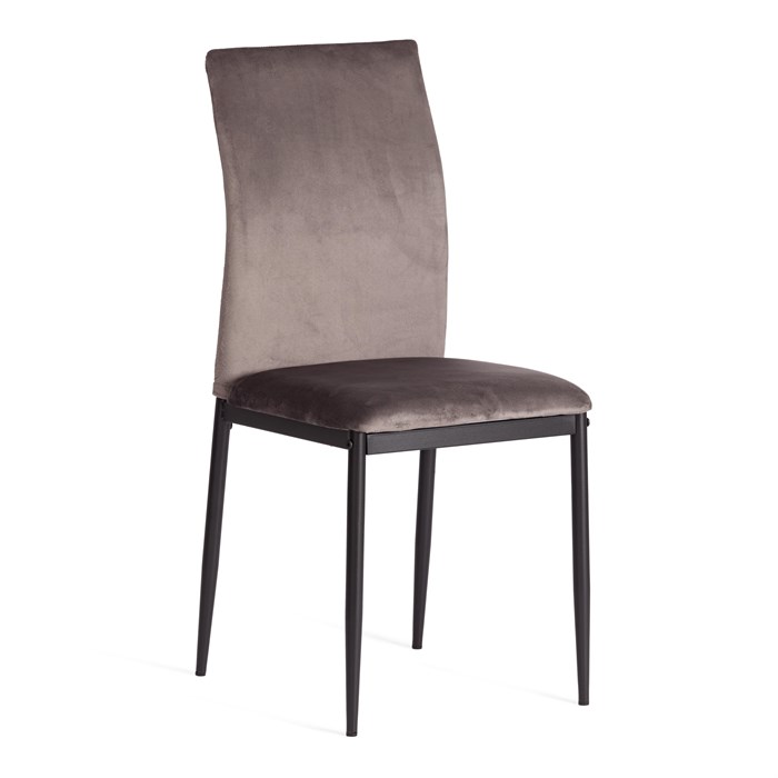 Стул CAPRI (mod. 39) металл, вельвет, 49.5 х 41 х 93,5 см, Dark grey (темно-серый) HLR24 / черный TETCHAIR-20551 - фото 51932