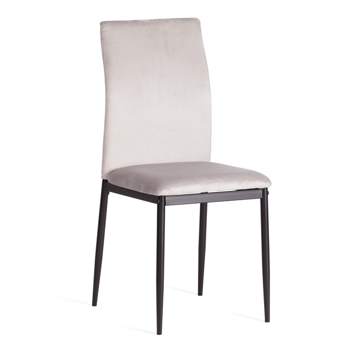 Стул CAPRI (mod. 39) металл, вельвет, 49.5 х 41 х 93,5 см, Light grey (светло-серый) HLR14 / черный TETCHAIR-20552 - фото 51942