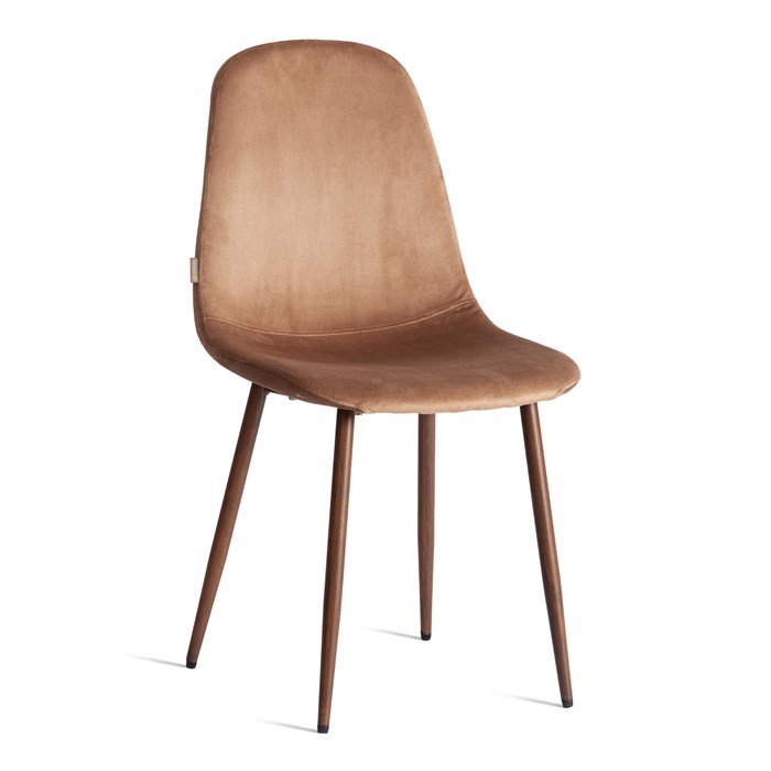 Стул BREEZE (mod. JSC-58) Велюр/металл , 44 х 53 х 86 см, Dark brown (темно-коричневый) HLR11/ орех TETCHAIR-21209 - фото 52047
