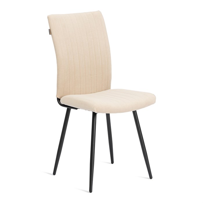 Стул обеденный Monte Carlo ткань велюр, 48х55х93, молочный/черный, (Porsche 2) TETCHAIR-21650 - фото 52261