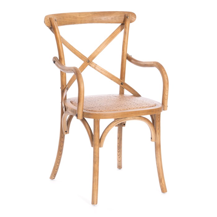 Стул с подлокотниками CROSS (mod.CB2008) дерево вяз, 91х55х52см, Груша (№3) TETCHAIR-10982 - фото 52946